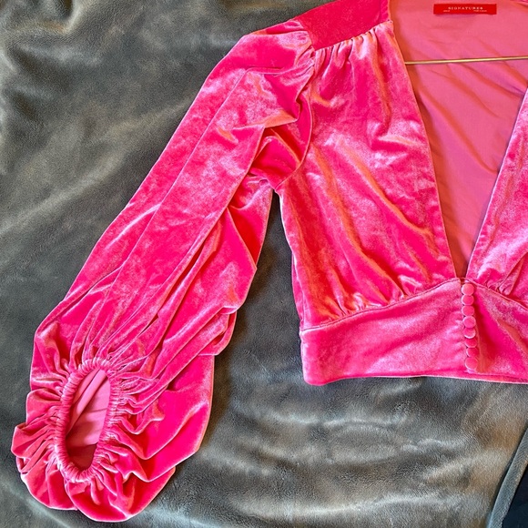 NEW Signature8 Velvet Corset Blouse - Picture 1 of 11